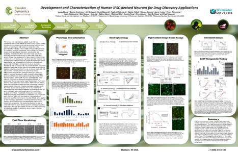 Development and Characterization of Human iPSC-derived Neurons for Drug Discovery Applications