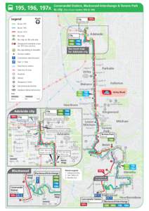 vvvv  Coromandel Station, Blackwood Interchange & Torrens Park to city Also shows routes 195F & 196F  195, 196, 197X
