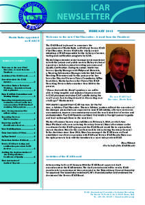 ICAR NEWSLETTER FEBRUARY 2015 Martin Burke appointed as ICAR CE