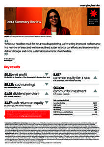 Business / Finance / National Australia Bank / Dividend / International Financial Reporting Standards