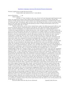 Southern Campaign American Revolution Pension Statements Pension Application of John Pierson W1993 Transcribed and annotated by C. Leon Harris State of Kentucky } SS Union County }