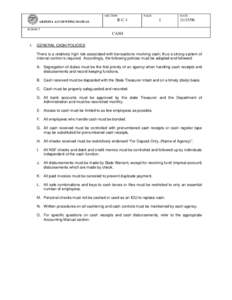 SECTION ARIZONA ACCOUNTING MANUAL PAGE  II-C-1