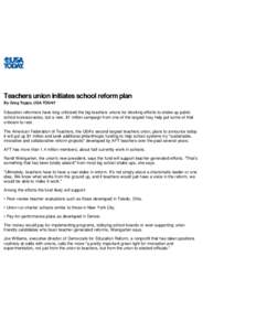 Teachers union initiates sc...