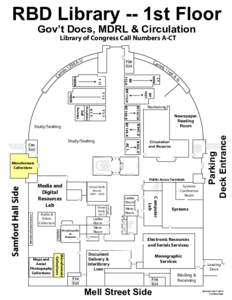RBD Library -- 1st Floor Gov’t Docs, MDRL & Circulation Library of Congress Call Numbers A-CT Fire Exit