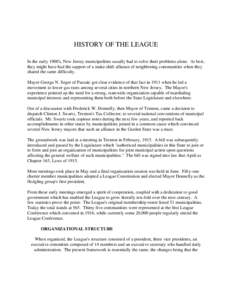 Microsoft Word - History of the League