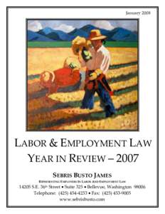  January 2008     LABOR & EMPLOYMENT LAW