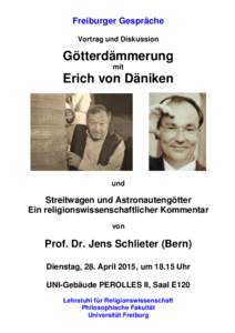 Freiburger Gespräche Vortrag und Diskussion Götterdämmerung mit