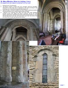 St. Mary Minster, Stow-in-Lindsey, Lincs. All pages pictures viewed clockwise from top right[removed].