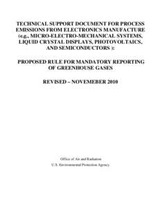 Electronics Manufacturing Technical Support Document