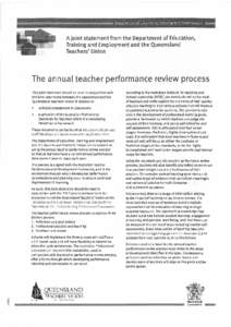 The annual teacher performance review process