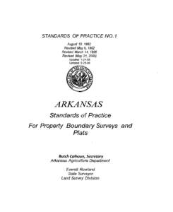 STANDARDS OF PRACTICE N0.1 August 18, 1982 Revised May 8, 1992 Revised March 14, 1996 Revised (May 21, 2009) Updated