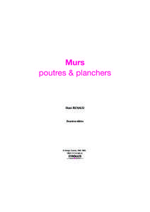 Murs poutres & planchers Henri RENAUD  Deuxième édition