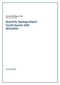 Microsoft Word - Quarterly Typology Report Q4[removed]draft _Autosaved_ _Autosaved_