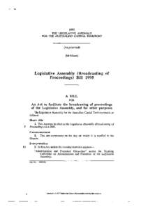 1995 THE LEGISLATIVE ASSEMBLY FOR THE AUSTRALIAN CAPITAL TERRITORY (As presented) (Mr Moore)