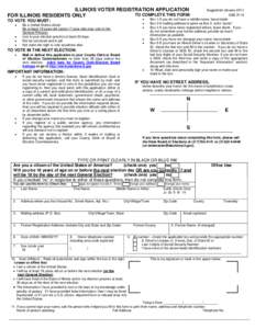 Illinois Voter Registration Application (English)