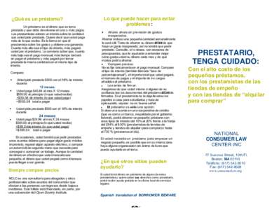 ¿Qué es un préstamo? Un préstamo es el dinero que se toma prestado y que debe devolverse en uno o más pagos. Los prestamistas cobran un interés sobre la cantidad que usted pide prestada. Quiere decir que usted paga