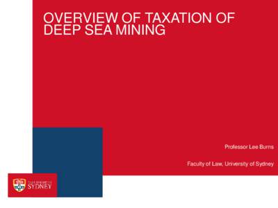 Overview of Mineral Taxation
