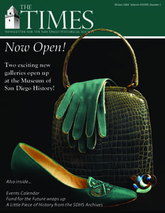 The  Times Newsletter for the San Diego Historical Society