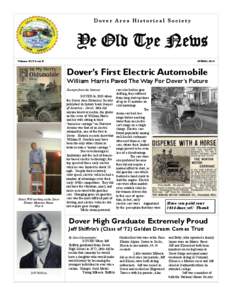 Dover Area Historical Society  Ye Old Tye News SPRING[removed]Volume XLV Issue II