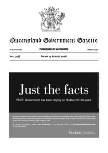 QueenslandGovernment Government Gazette Queensland Gazette PP[removed]