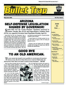 Affiliated with The National Rifle Association Since[removed]May/June 2006 Vol. XLI, Issue 3