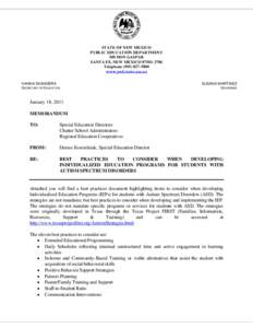 STATE OF NEW MEXICO PUBLIC EDUCATION DEPARTMENT 300 DON GASPAR SANTA FE, NEW MEXICOTelephonewww.ped.state.nm.us