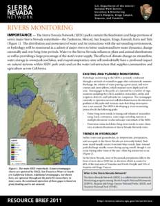 U.S. Department of the Interior National Park Service Inventory & Monitoring Devils Postpile, Kings Canyon, Sequoia, and Yosemite