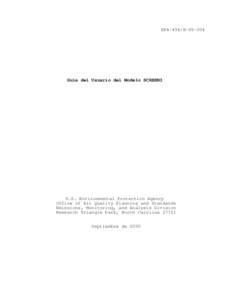 EPA-454/B[removed]Guía del Usuario del Modelo SCREEN3 U.S. Environmental Protection Agency Office of Air Quality Planning and Standards