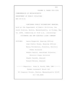 859 VOLUME 5, PAGES[removed]COMMONWEALTH OF MASSACHUSETTS DEPARTMENT OF PUBLIC UTILITIES DPU[removed]A