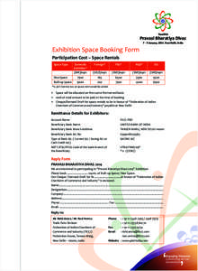 Twelfth  Pravasi Bharatiya Divas[removed]January, 2014, New Delhi, India  Exhibition Space Booking Form