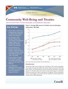 Community Well-Being and Treaties: Trends for First Nation Historic and Modern Treaties