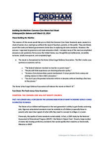 Rebuttal to  Building the Machine: Common Core Movie Fact Sheet (March 31, 2014)