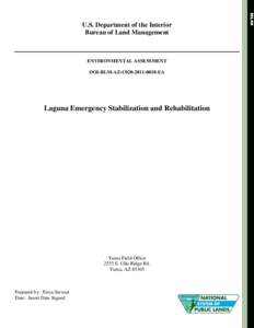 United States Department of the Interior / Bureau of Land Management / Wildland fire suppression / Mittry Lake / Riparian zone / Grazing / Laguna Diversion Dam / Invasive species / Public land / Environment / Ecology / Conservation in the United States