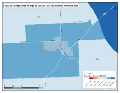 ´  [removed]Population Change by Census Tract for Ashland, Nebraska Area County Road[removed]%