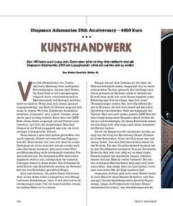 Diapason Adamantes 25th Anniversary – 4450 Euro  ••• KUNSTHANDWERK Klar: HiFi kann auch Luxus sein. Dann aber bitte richtig. Und vielleicht sind die