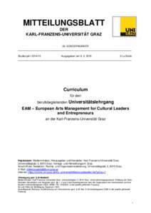 MITTEILUNGSBLATT DER KARL-FRANZENS-UNIVERSITÄT GRAZ 39. SONDERNUMMER  ___________________________________________________________________