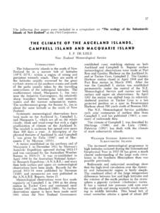 37  The following five papers u.ere included in a symposium Islands of New Zealand