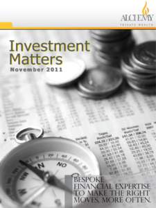 November 2011  Equity Outlook FROM CIO’s DeSk EQUITY OUTLOOK FROM CIO’S DESK It is now approximately a year since the Indian markets peaked in November 2010 and since then have