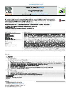 Ecosystem Services[removed]e27–e39  Contents lists available at ScienceDirect Ecosystem Services journal homepage: www.elsevier.com/locate/ecoser