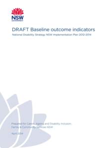 Final  Outcome indicators for the NSW NDS Baseline Report  Acknowledgments
