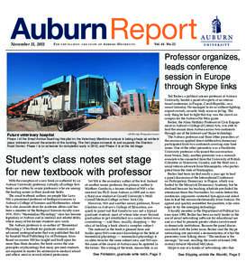 AuburnReport November 11, 2011 For  t h e f a c u l t y a n d s t a ff o f