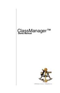 ClassManager™ Demo Manual ©2000 Atlantic Associates All Rights Reserved.  Page 1