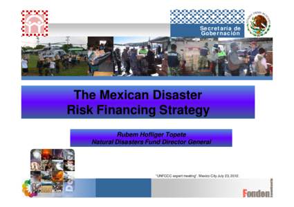 Secretaría de Gobernación The Mexican Disaster Risk Financing Strategy Rubem Hofliger Topete