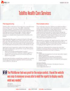 ENGAGEMENT CASE STUDY  Tabitha Health Care Services The Opportunity  The Collaboration