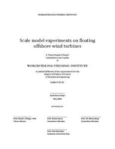 WORCESTER POLYTECHNIC INSTITUTE  Scale model experiments on floating