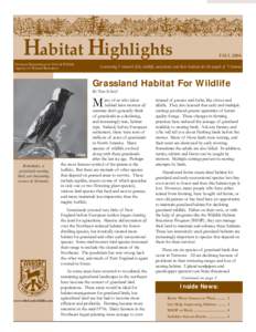 Habitat Highlights Vermont Department of Fish & Wildlife Agency of Natural Resources FALL 2004