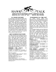 HAWK  TALK NEWSLETTER OF HETHERSETT HAWKS / SWINTON & CO CSC TH