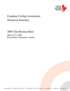 Canadian Curling Association Statistical Summary