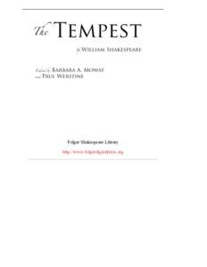 Theatre / The Tempest / Gonzalo / Ariel / Ferdinand / Miranda / Caliban / Stephano / Sycorax / Castaways / Literature / William Shakespeare
