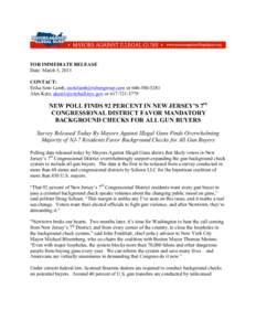 FOR IMMEDIATE RELEASE Date: March 5, 2013 CONTACT: Erika Soto Lamb,  orAlex Katz,  or